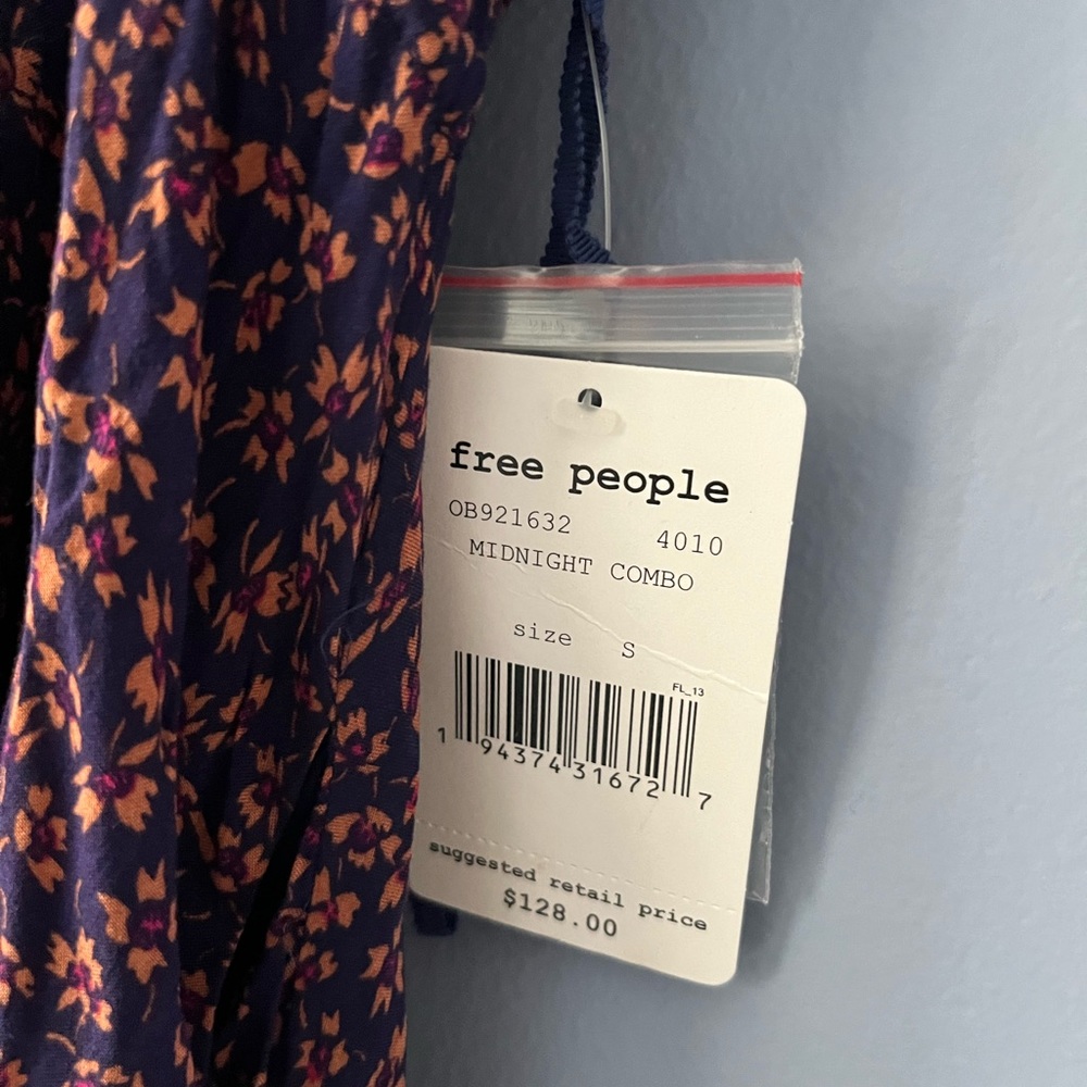 Free People One Fine Day Mini Dress Midnight Combo Size Small - Picture 5 of 5